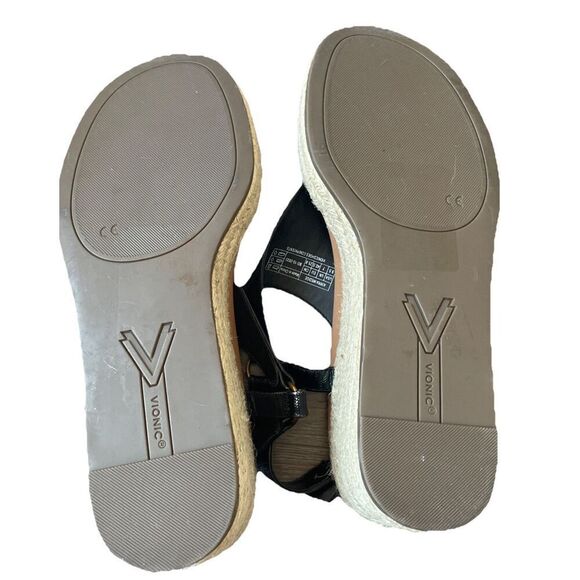 New Vionic Kirra Wedge Women's Supportive Sandal Black - Size 9.5 - Picture 6 of 6